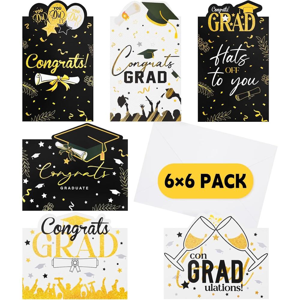 30pc variety Pack Graduation Cards w/ Envelopes DIY Blank Inside Congrats Grad